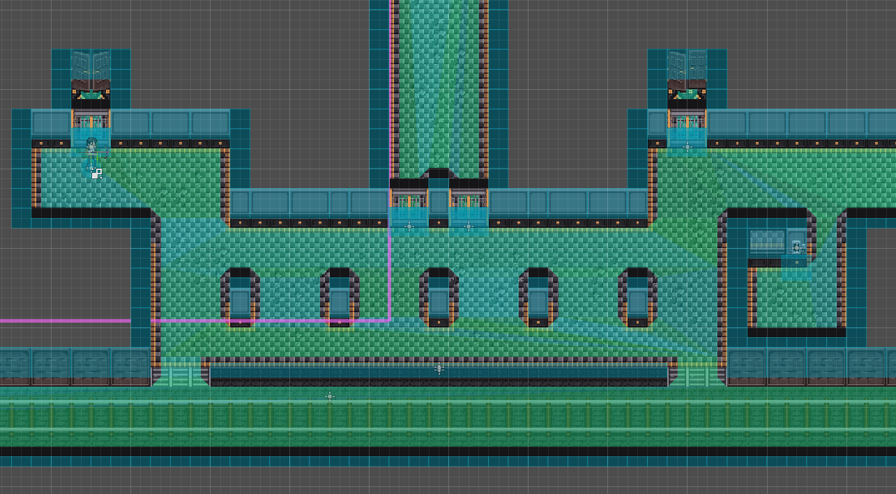 Railway platform in game